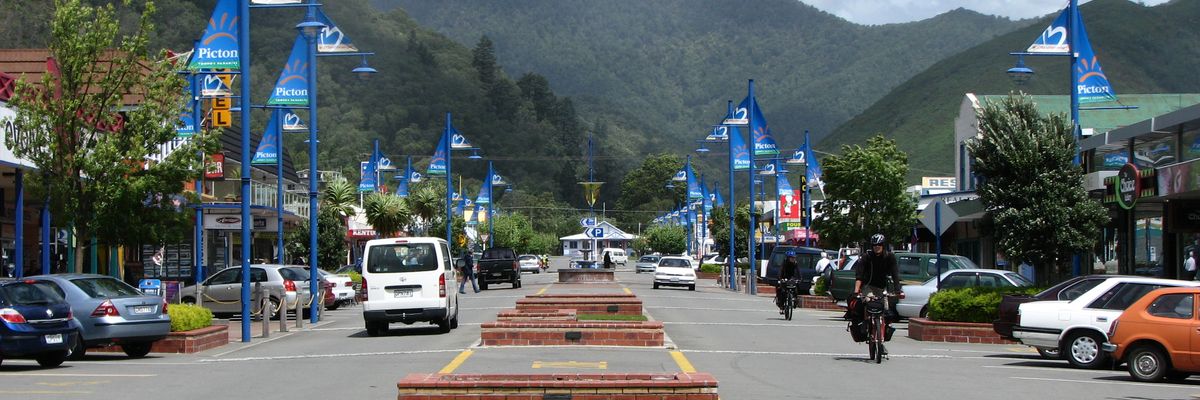 High Street, the main shopping street through central Picton.
